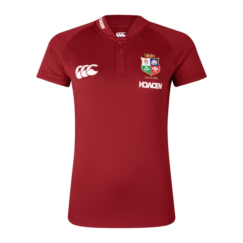 Image of Canterbury British & Irish Lions Polo Shirt 2025 Womens Red Dahlia female 10 (S)
