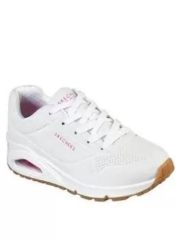 Image of Skechers Uno Stand On Air Trainers - White, Size 3 Older