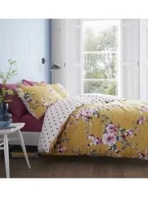 Image of Catherine Lansfield Canterbury Easy Care Duvet Cover Set In Ochre