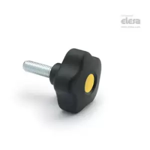 Image of Elesa - Lobe knob-VCT.53 p-M8x40-Soft-C9 Black