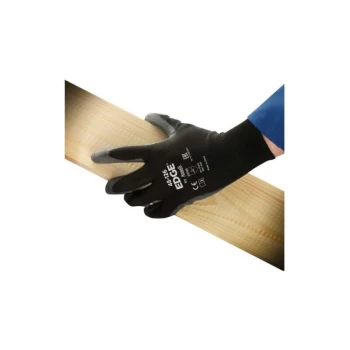 Image of 48-126 Edge PU Palm Black Glove Size 6 - Ansell
