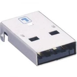 Image of Lumberg 2410 07 USB 2.0 Connector Plug horizontal mount Panel plug type A angled SMT