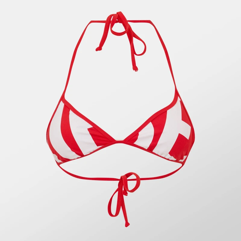 Image of Diesel Womens Triangle Cup Adjustable Tie Bikini Red female 8