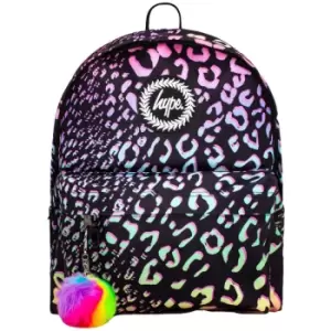 Image of Gradient Animal Print Backpack (One Size) (Black/Pink/Green) - Hype