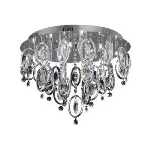 Image of Solana Ceiling 18 Light G4 Polished Chrome/Crystal, NOT LED/CFL Compatible