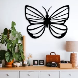 Image of Butterfly 4 Black Decorative Metal Wall Accessory