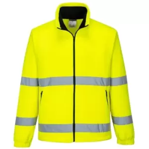 Image of F250YERL - sz l Hi-Vis Essential Fleece - Yellow - Yellow - Portwest