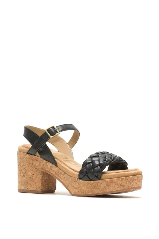 Image of Hush Puppies Womens Poppy Quarter Strap Sandal in Black Size: 7 Black Female 7