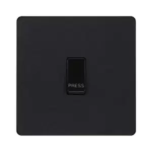 Image of BG Evolve Matt Black Single Press Switch 10A - PCDMB14B