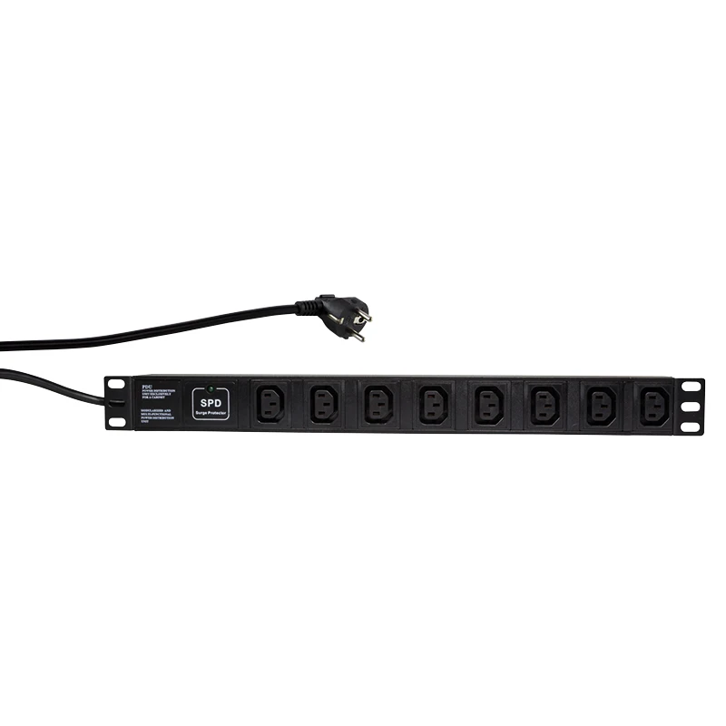 Image of LogiLink PDU8A01 power distribution unit (PDU) 8 AC outlet(s) 1U Black