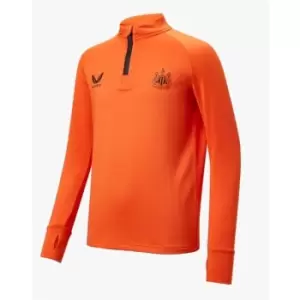 Image of Castore Newcastle United Quarter Zip Top 2021 2022 Junior - Orange