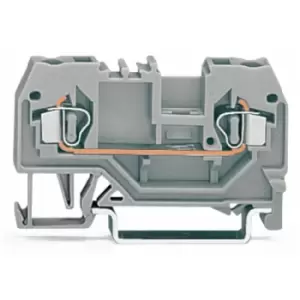 Image of WAGO 280-901 5mm 2-cond. Front Entry Through Terminal Block Grey