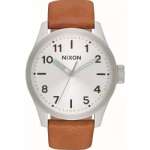 Image of Mens Nixon The Safari Leather Watch