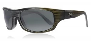 Image of Maui Jim Surf Rider Sunglasses Grey Black Stripe 261 Polariserade 63mm