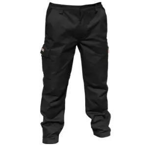 Image of Result Mens Stretch Work Trousers / Pants (32 Inch Leg Length) (38a) (Black)