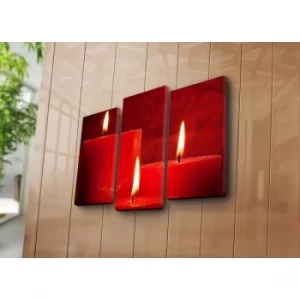 Image of 3PATK-59 Multicolor Decorative Canvas Painting (3 Pieces)