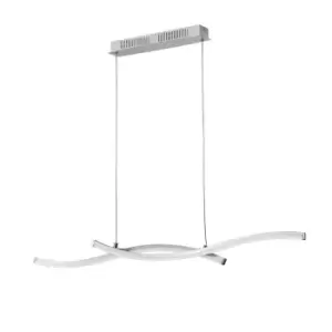 Image of Surf Ceiling Pendant 23W LED Satin Nickel, Polished Chrome 3000K, 1631lm,