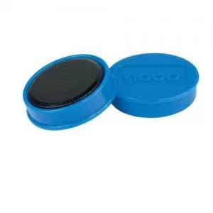 Image of Nobo Magnetic Whiteboard Magnets 10 pack 32mm Coloured Magnets Blue