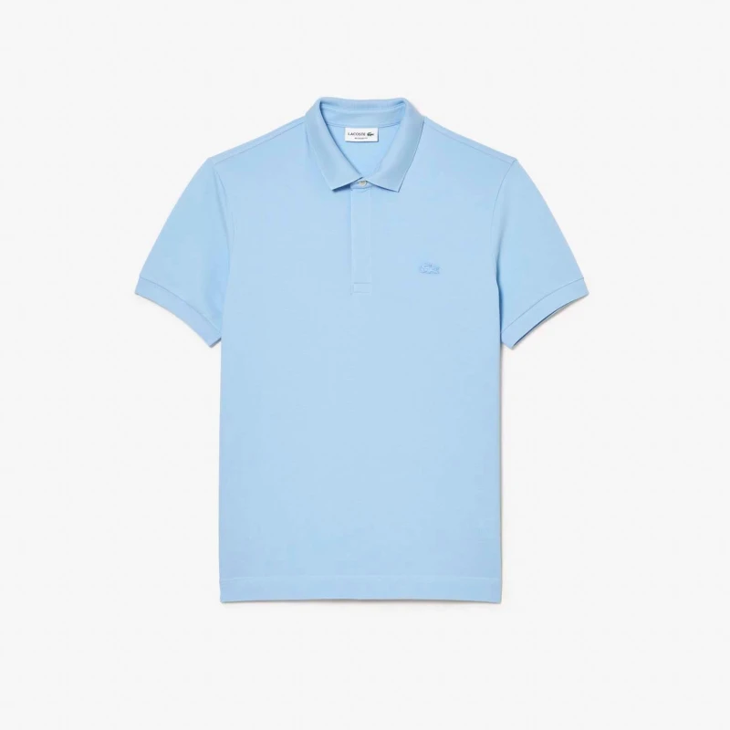 Image of Lacoste Regular Fit Paris Stretch Piqu Polo Shirt - Blue Blue XS