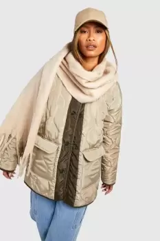 Image of Quilt Detail Oversized Jacket