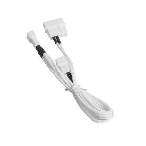 Image of BitFenix Alchemy Molex to 3x 3-Pin 5V Adapter 20cm - sleeved white/white