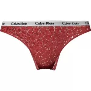 Image of Calvin Klein Caros Lace Brazilian Briefs - Red