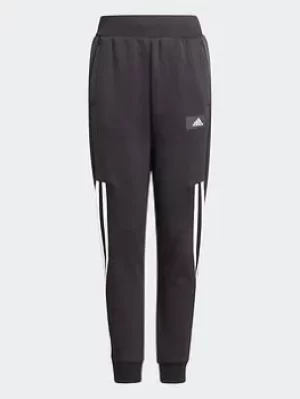 Image of Boys, adidas Future Icons 3-stripes Tapered-leg Joggers, Black/White, Size 3-4 Years