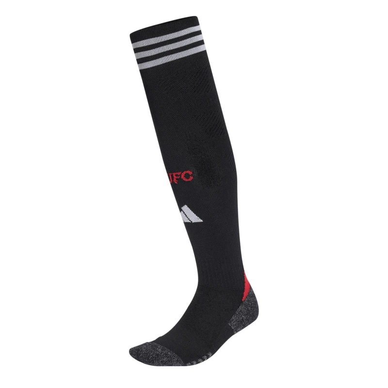 Image of adidas Manchester United Home Socks 2025 2026 Adults Black male Mens 7-11