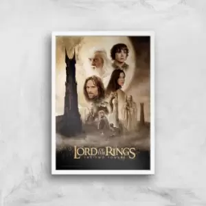 Image of Lord Of The Rings: The Two Towers Giclee Art Print - A2 - White Frame