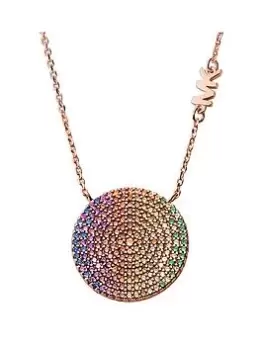 Image of Michael Kors Pride Sterling Silver Ladies Necklace, Multi, Women