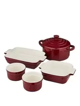 Image of Tower Barbary & Oak By Tower 5 Piece Gift Set Stomeware - Bordeaux Red