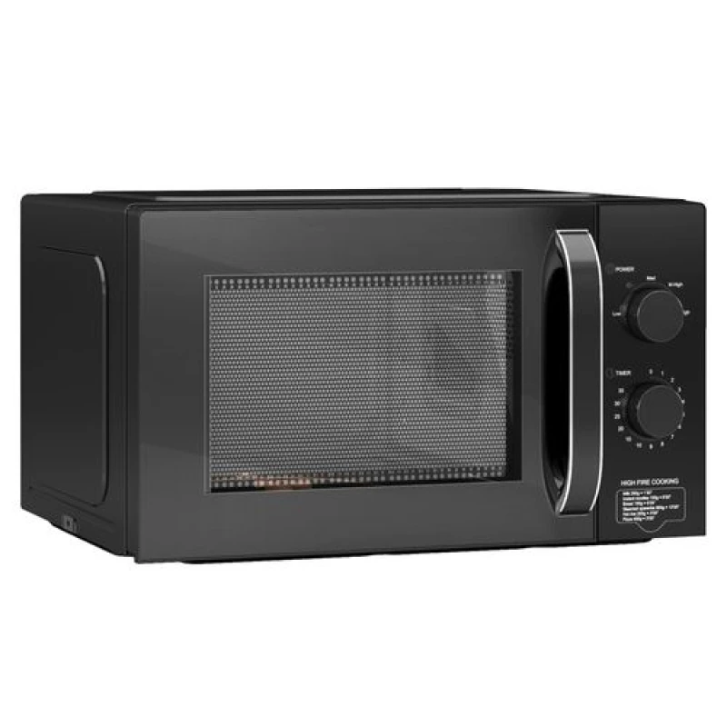 Image of HOMCOM 23L Solo Manual Microwave Oven with 5 Levels, Timer, Black Black