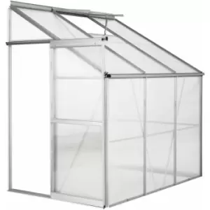 Image of Small polycarbonate lean-to greenhouse 192x128x202cm - lean to greenhouse, greenhouse plastic, polycarbonate greenhouse - transparent