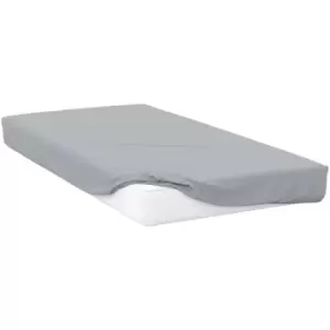 Image of Belledorm Percale Extra Deep Fitted Sheet (Superking) (Cloud Grey) - Cloud Grey