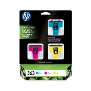 Image of HP 363 Tri Colour Ink Cartridge