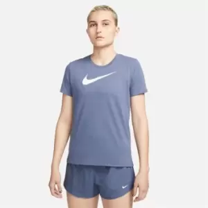 Image of Nike Dri-FIT Swoosh Womens T-Shirt - Blue