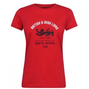 Image of Canterbury British and Irish Lions Graphic T Shirt Ladies - Red/White