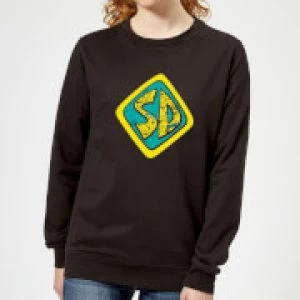 Image of Scooby Doo Emblem Womens Sweatshirt - Black