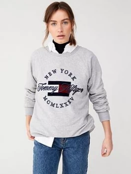 Image of Tommy Hilfiger Lola Crew Neck Sweatshirt - Grey