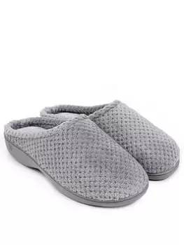 Image of TOTES Isotoner 360 Comfort Popcorn Mule - Grey, Size 4, Women