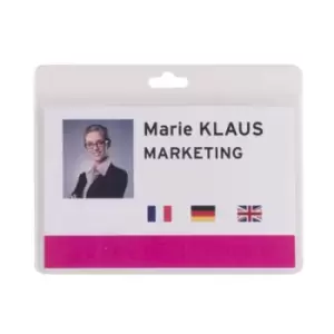 Image of Soft PVC Badge Holders Clear / Horizontal [Pack 30]