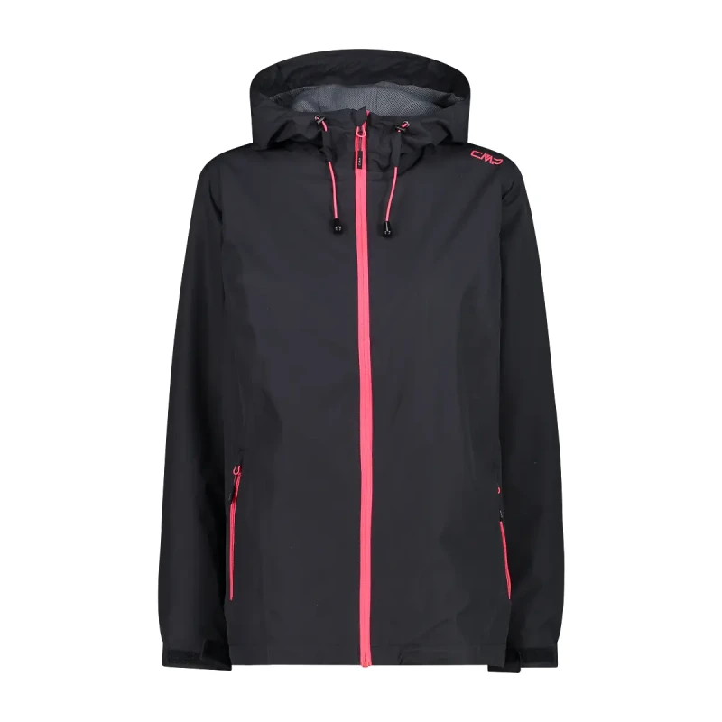 Image of Womens waterproof hooded jacket CMP Noir Female XL