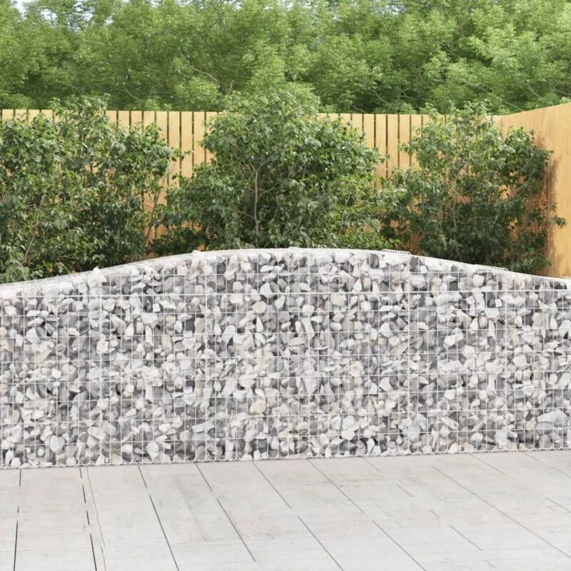 Image of VIDAXL Vidaxl - Arched Gabion Baskets 9 pcs 400x50x80/100cm Galvanised Iron 8720845565336