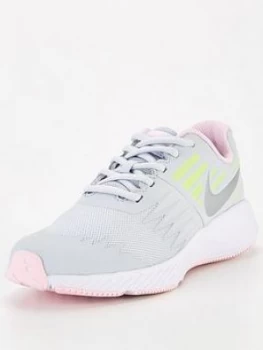 Image of Nike Girls Nike Star Runner (gs) Running Shoe, Grey/Silver, Size 5.5