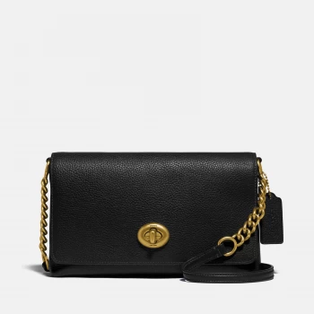 Image of Coach Womens Excl Whsl Polished Pebble Crsstown Xbody Bag - Black