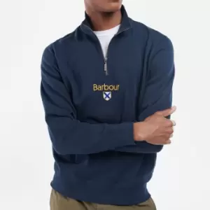 Image of Barbour Mens Trinity Half Zip Sweatshirt - Navy - XL