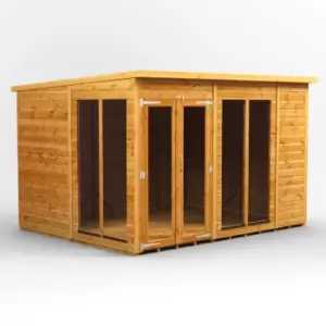 Image of Power Sheds - 10x8 Power Pent Summerhouse - Brown