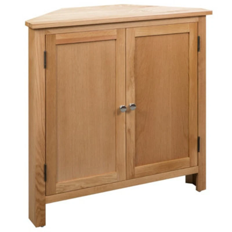 Image of Vidaxl Corner Cabinet 80X33.5X78cm Solid Oak Wood