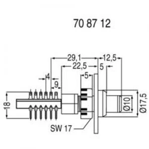 Image of Pushbutton switch 100 V 0.5 A 4x OnOn 226848