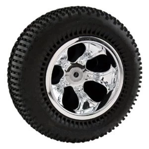 Image of Rpm 'Bully' Chrome (5 Spoke) Front Traxxas Elect.